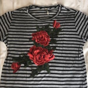 LF Emma&Sam Striped Rose Tee